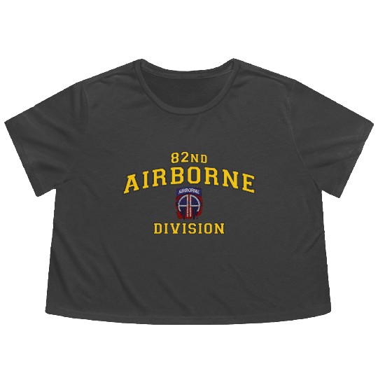 Us Army 82Nd Airborne Division Paratrooper Flowy Cropped Tees