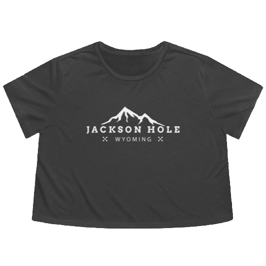 Jackson Hole Wyoming Flowy Cropped Tees National Park Flowy Cropped Tees M