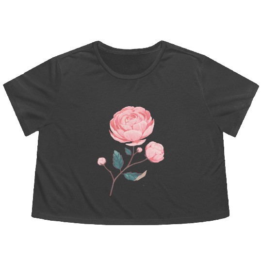 Rose flower rose London Flowy Cropped Tees
