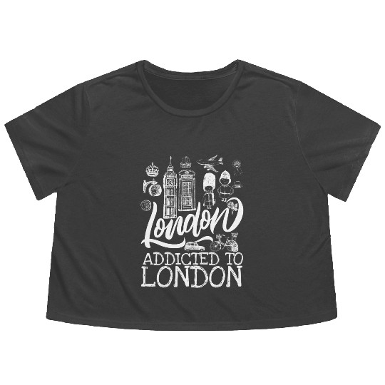 addicted to london - london culture lover Flowy Cropped Tees