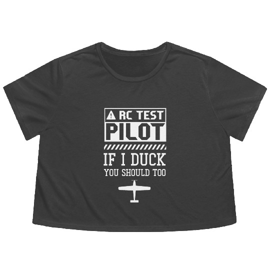 Rc Test Pilot Model Airplane Remote RC Plane Flowy Cropped Tees