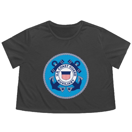Us Coast Guard Auxiliary Homeland Security Patch Flowy Cropped Tees