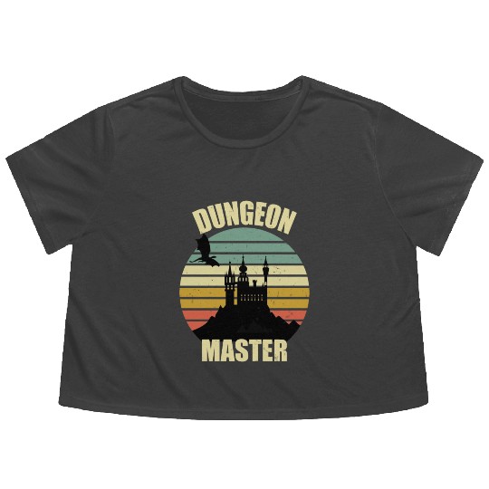 Dungeon Master - Bez I'm DM Smiles Retro Dragon Flowy Cropped Tees