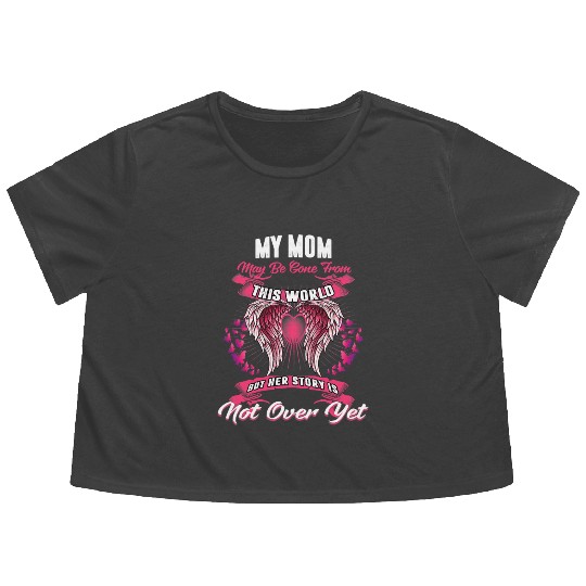 Angel Mommy Angel Wings Apparel Rest in Peace Mom Flowy Cropped Tees