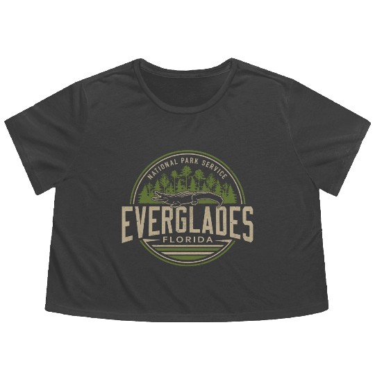 Everglades National Park Florida Flowy Cropped Tees