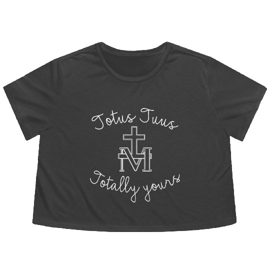 Totus Tuus Totally Yours Virgin Mary Mother Of God Flowy Cropped Tees