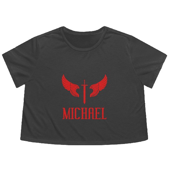 The Archangel St. Michael Flowy Cropped Tees