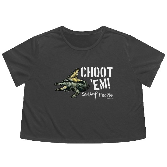Swamp People Choot Em birthday christmas gift Flowy Cropped Tees