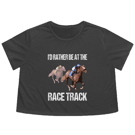 Horse Racing Drinking Derby Barrel Racing Flowy Cropped Tees