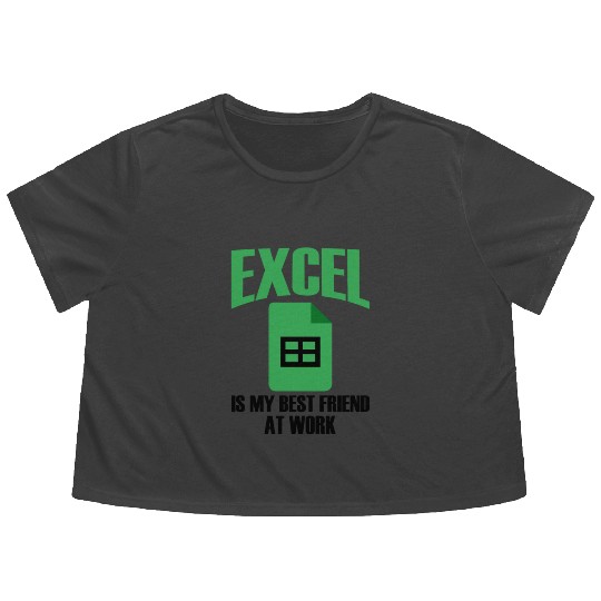 Excel Best Friend At Work Spreadsheet Accountant Flowy Cropped Tees