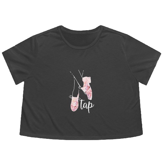 Tap Dance Gifts Tap Dancing Lover Dance Teacher Flowy Cropped Tees
