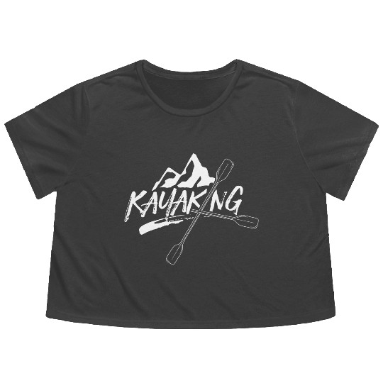 Kayaking Kayakist Kayak Paddle Kayaker Flowy Cropped Tees