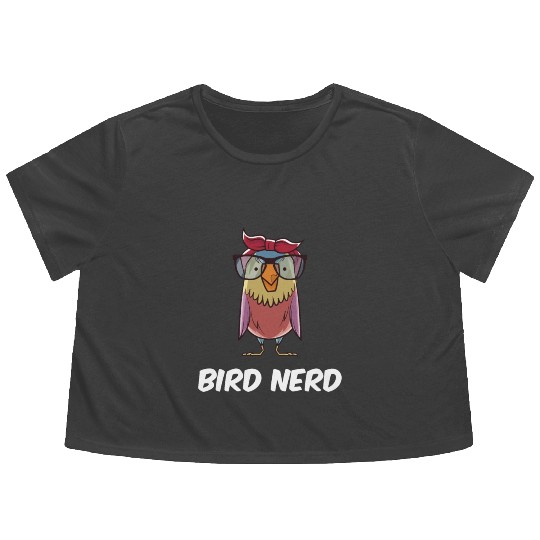 Bird Nerd Flowy Cropped Tees