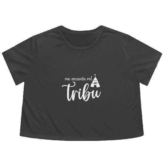 Spanish Family Reunion Me Encanta Mi Tribu - I Flowy Cropped Tees