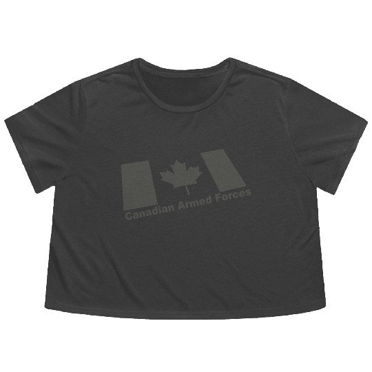 Canadian Armed Forces Army Military Flowy Cropped Tees