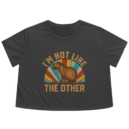 Capybara I'M NOT LIKE THE OTHER Flowy Cropped Tees