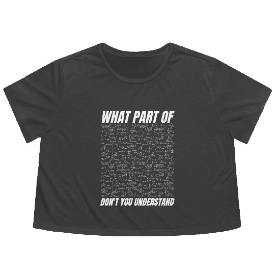 Funny Math Teacher Gift Flowy Cropped Tees