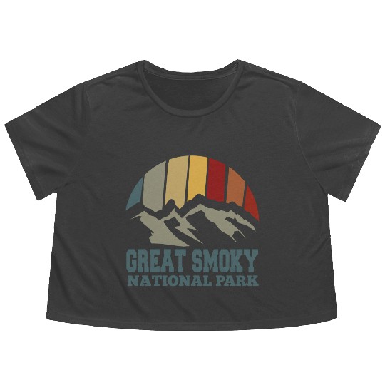 great smoky mountain national park Flowy Cropped Tees