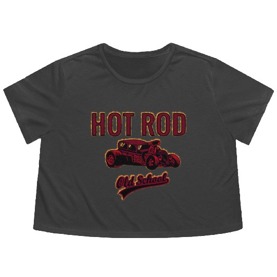 hot rod Flowy Cropped Tees