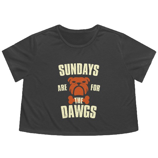 Sundays are for the dogs Cleveland Ohio Flowy Cropped Tees