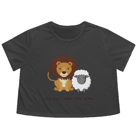 The Lion and the Lamb Flowy Cropped Tees