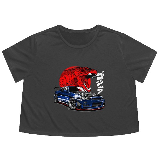 GTR R34 Flowy Cropped Tees