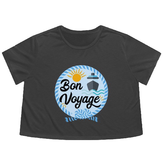 Bon Voyage Flowy Cropped Tees
