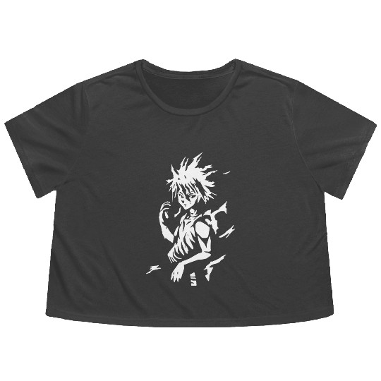 A7 Killua Assassin Lightning Aura Manga Anime Flowy Cropped Tees