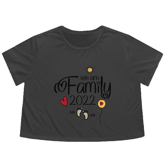 We are Family 2022 Flowy Cropped Tees