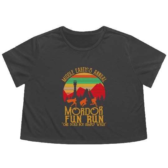 Mordor Fun Run One läuft nicht einfach Vintage Flowy Cropped Tees