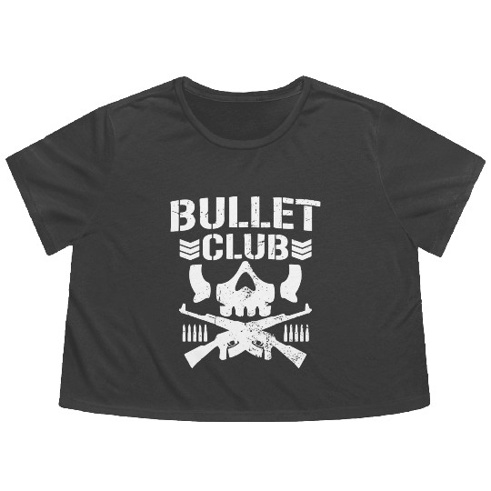 Japan Pro Wrestling Bullet Club Bone Soldier Flowy Cropped Tees
