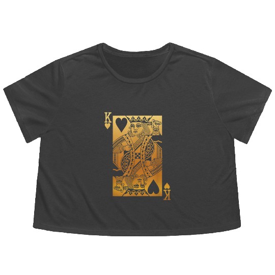 King of Hearts Card 5884 Flowy Cropped Tees
