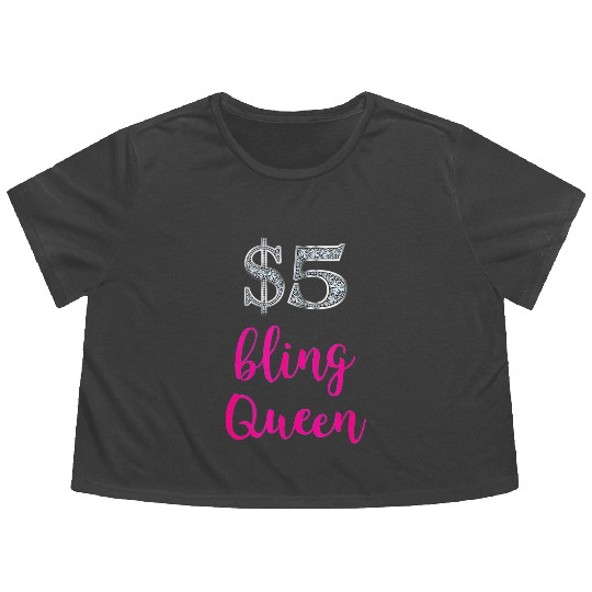 5 Bling Queen Jewelry Consultant Event Pop Up Sale Flowy Cropped Tees