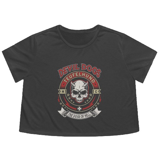 US Marines Corps Army Veterans Air Force Flowy Cropped Tees