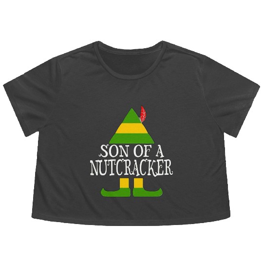 Son of a nutcracker Flowy Cropped Tees