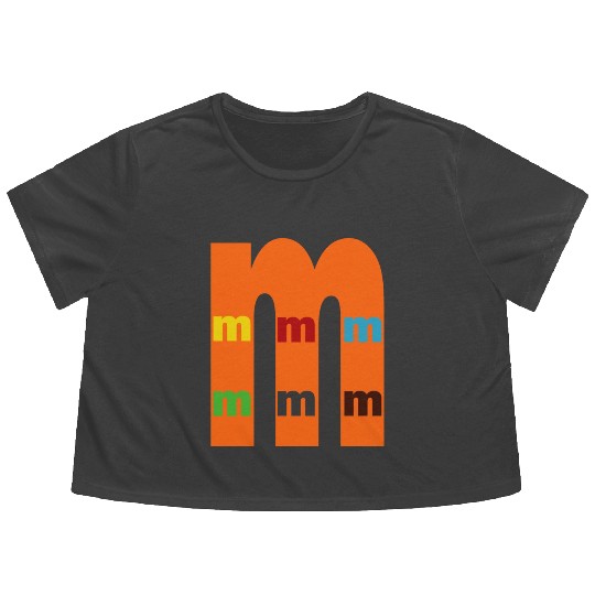 candy, chocolate, sweet, m&ms, Flowy Cropped Tees