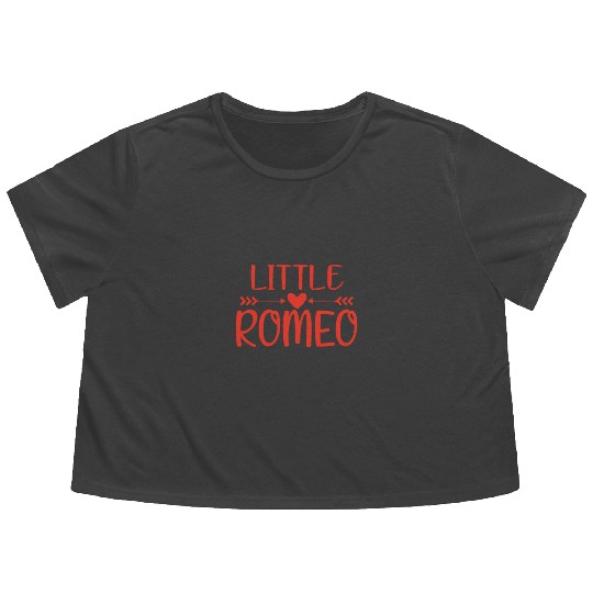 Valentines Day Gifts Little Romeo Flowy Cropped Tees