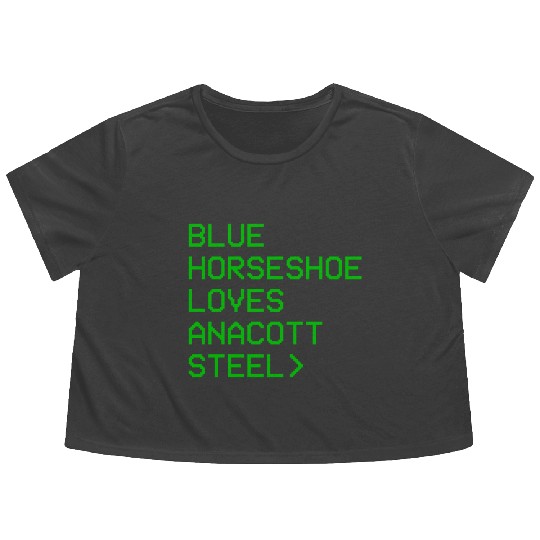 Blue Horseshoe Loves Anacott Steel Flowy Cropped Tees
