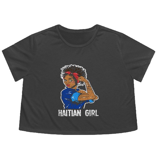 Haiti Girl Caribbean Flowy Cropped Tees