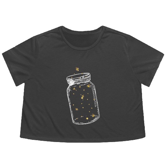 Lightning Bugs Catching Fireflies I Fireflies Flowy Cropped Tees