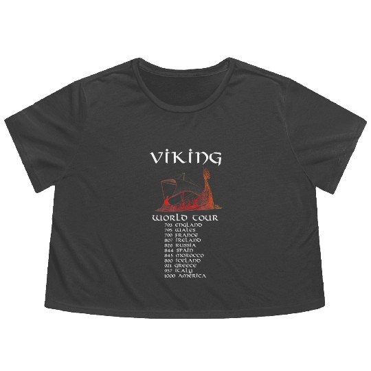 Viking World Tour Valiant Viking Warriors Flowy Cropped Tees
