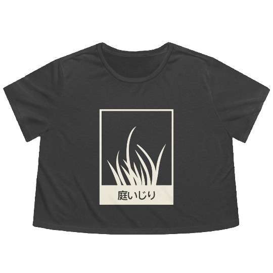 Gardening In Japanese Flowy Cropped Tees