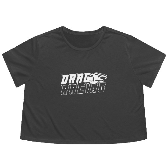 Drag Racing Racer Street Race Flowy Cropped Tees