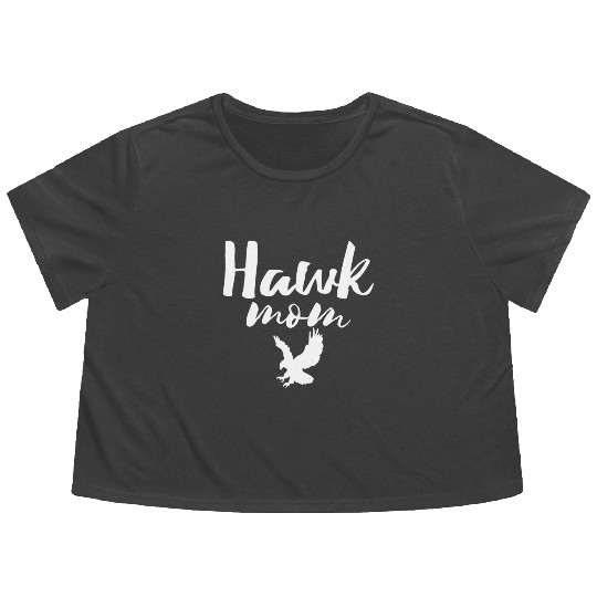 Hawk Mom Flowy Cropped Tees