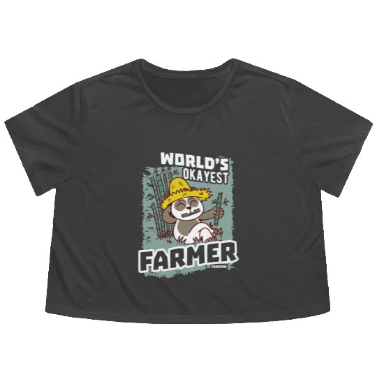 World's Okayest Farmer Flowy Cropped Tees