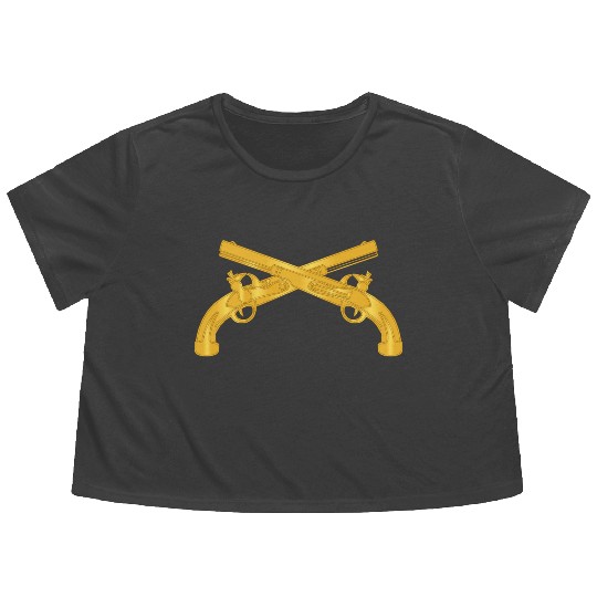 Army Military Police Corps Branch wo Txt Flowy Cropped Tees