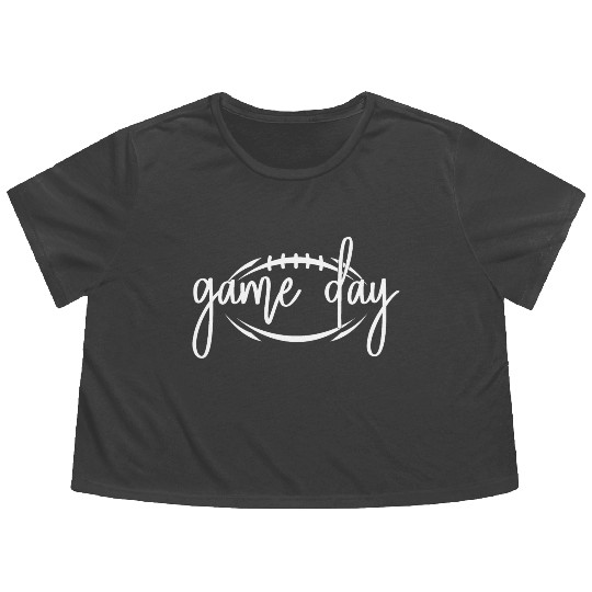 Game Day Football Season - Sports Fan Flowy Cropped Tees