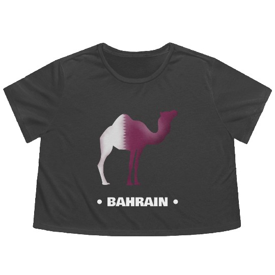 Country of Bahrain Flowy Cropped Tees