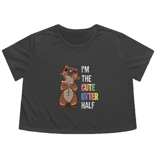 Orlando Red Flowy Cropped Tees Gay Pride Couples Gay Otter Half