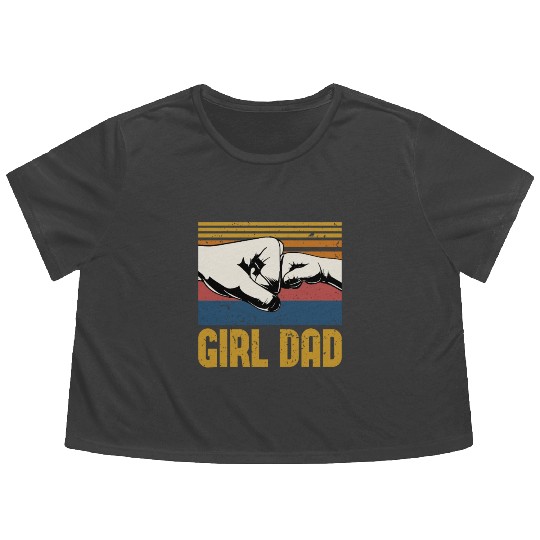 Girl Dad | Father's Day Gift | Dad Gift Flowy Cropped Tees